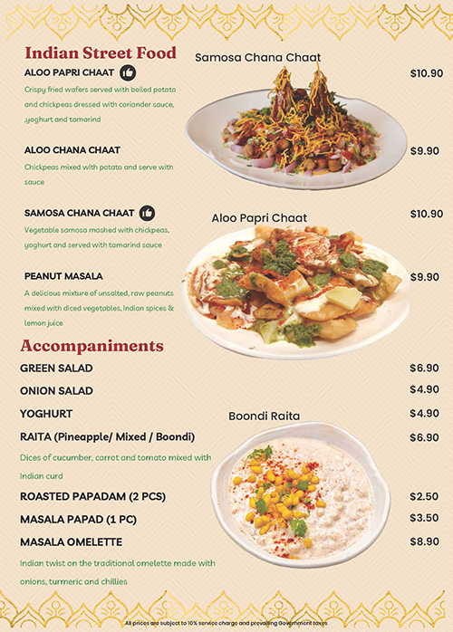 Shish Mahal Restaurant Singapore Menu