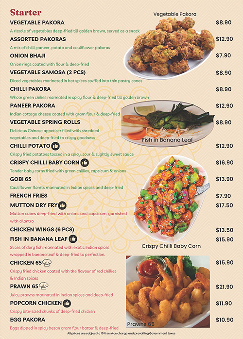 Shish Mahal Restaurant Singapore Menu